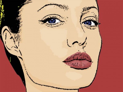 Photo Cartoon of Angelina Jolie
