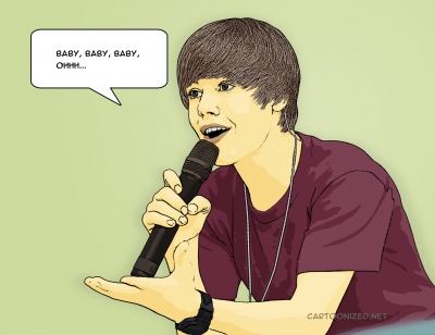 Photo Cartoon of Justin Bieber