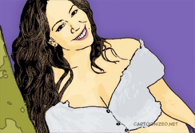 Photo Cartoon of Mariah Carey