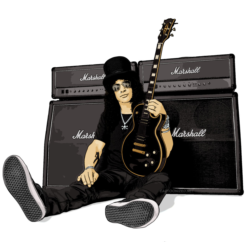 Photo Cartoon of Slash - Cartoonized
